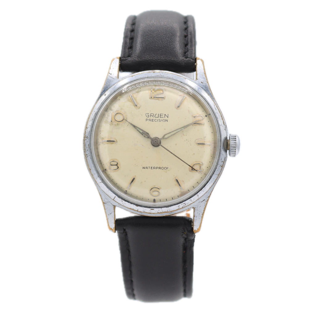 Vintage 34mm Gruen 17j Men's Mechanical Wristwatch A. Schild 1686 Swiss