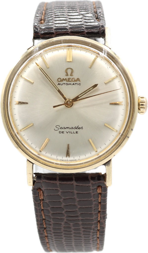 Vintage 34mm Omega Seamaster De Ville Men's Automatic Wristwatch 14k Gold Capped