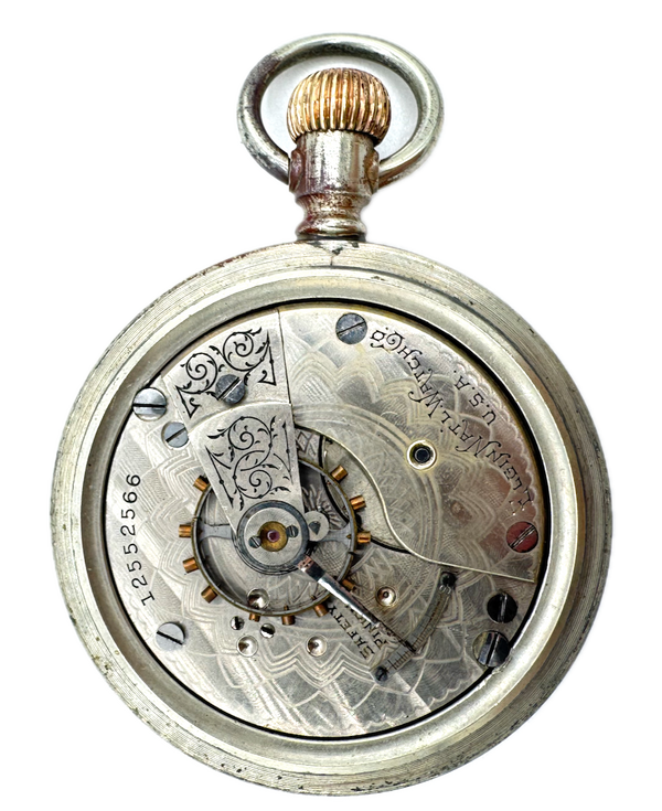 Antique 18s 1907 Elgin 7 Jewel Mechanical Pocket Watch 288 Silver Running