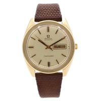 Vintage 37mm Omega 166.032 Seamaster 17j Men's Automatic Wristwatch 750 14k GF