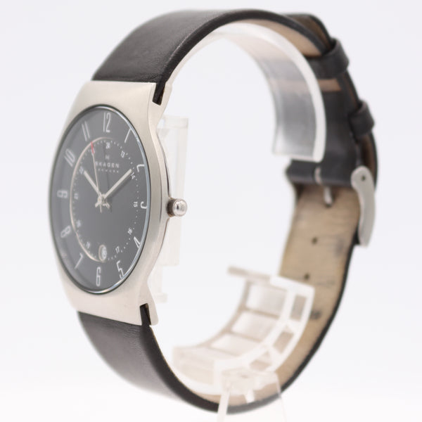 37mm Skagen 233XXLSLB Sundby Midnight Men's Quartz Wristwatch Denmark Date