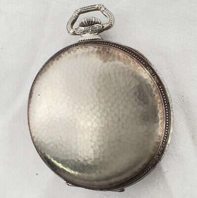 Antique 12S Illinois Executive 19J Pocket Watch 406 14k White GFw