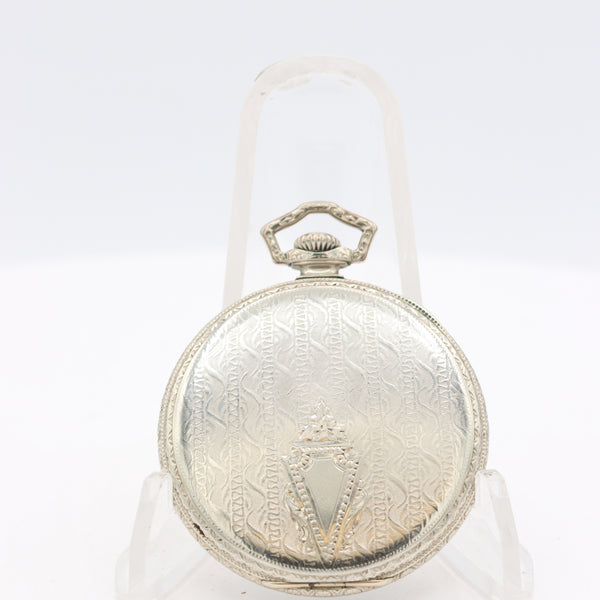 Antique 12s 1924 South Bend 19 Jewel Mechanical Pocket Watch 429 14k White GF