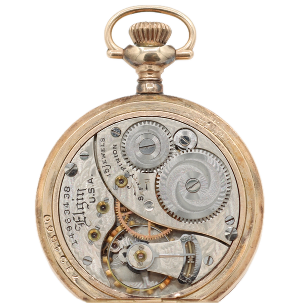 Antique 0s 1910 Elgin Multicolor 15j Hunter Pocket Watch 354 25 Year GF USA
