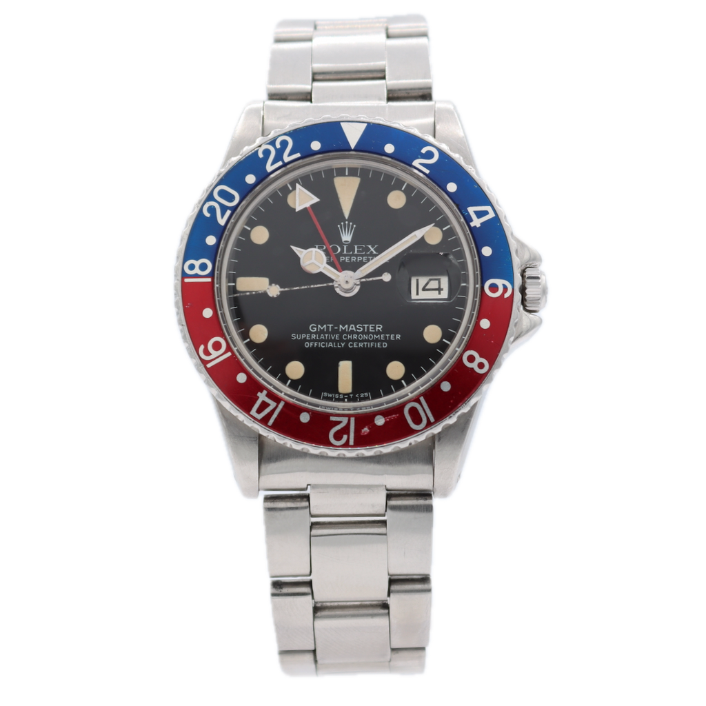 40mm 1979 Rolex 1675 GMT Master Pepsi Men's Automatic Wristwatch Swiss Steel