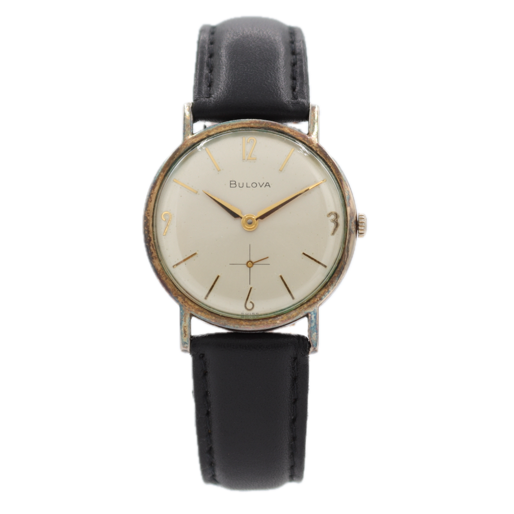 Vintage 32.5mm 1964 Bulova Sunburst Men's Mechanical Wristwatch 11AF 10k RGP