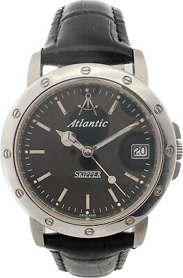 欧12” Intro Intro 7567824631 Atlantic /00250 Vintage 34mm Atlantic Skipper 25 Jewel Men's Automatic