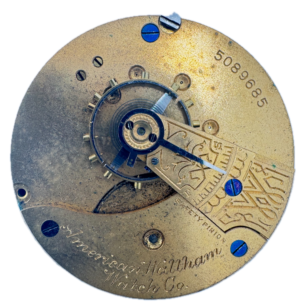 Antique 18s 1891 Waltham 7 Jewel Mechanical Hunter Pocket Watch Movement 1 USA