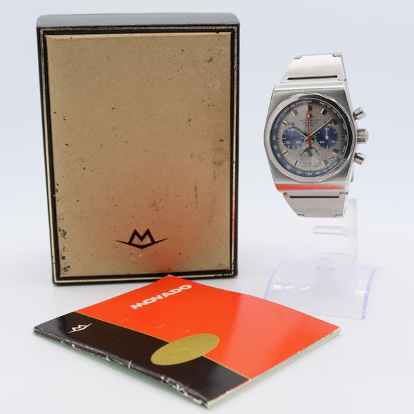 Vintage Movado 01.0010.436 Astronic Men's Triple Date Moonphase Wristwatch wBox