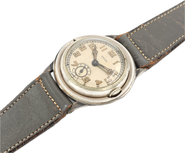 Vintage 31mm Gruen Hermetic Out-O-Doors Men's Mechanical Wristwatch Sterling