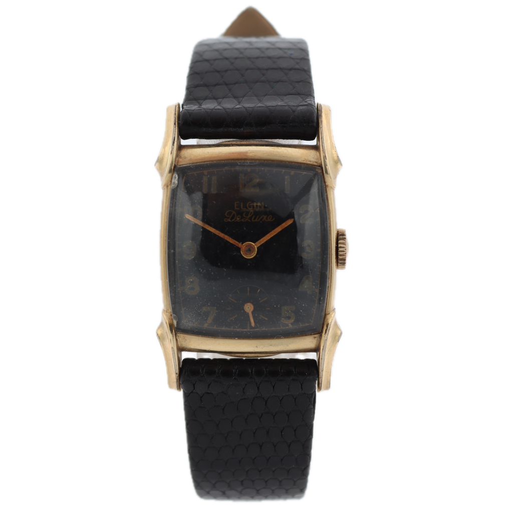 Vintage Elgin 5517A DeLuxe 17 Jewel Men's Mechanical Wristwatch 624 USA 10k GF