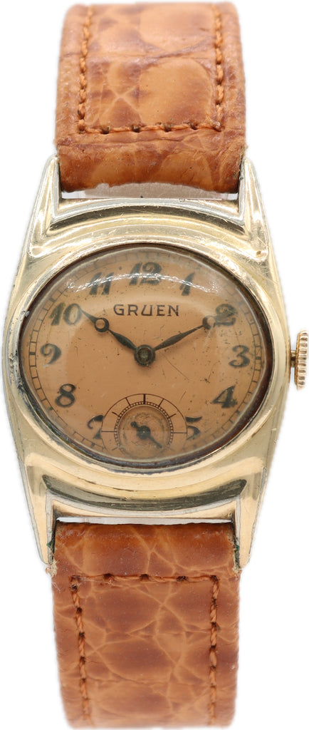 Vintage Gruen 404/411 Men's Mechanical Wristwatch 411C USA 10k Gold Filled