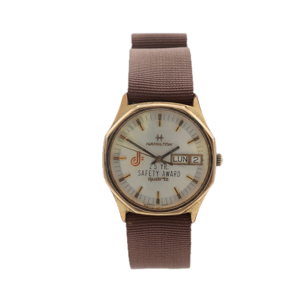 Vintage Men's Hamilton Swiss Quartz Gold Tone Octagon Face
