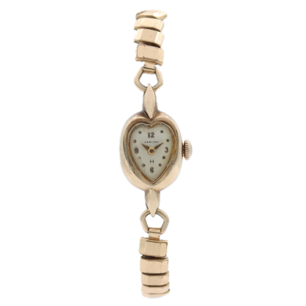 Vintage Hamilton Heart Shaped 22J Men's Mechanical Wristwatch 757 USA 10k GF