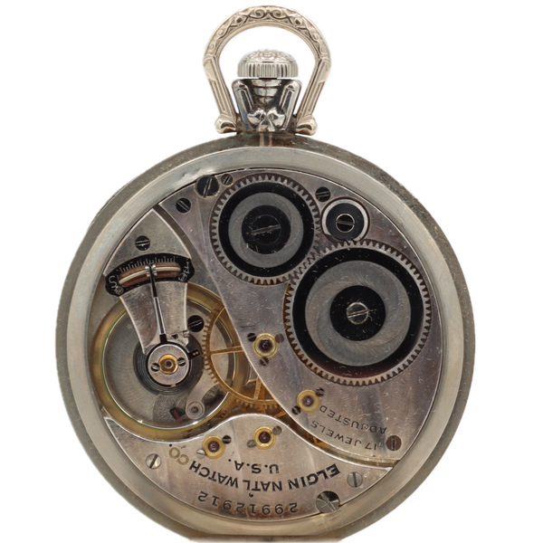 Antique 12s 1927 Elgin Masonic Mechanical Pocket Watch 479 14k GF USA Running