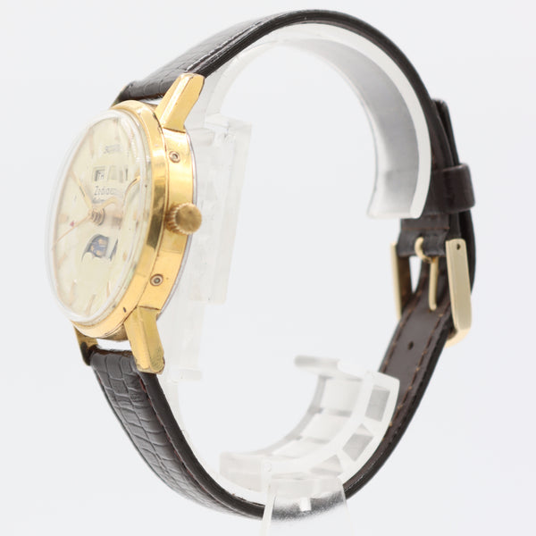Vintage 34mm Zodiac Triple Date Moonphase Men's Automatic Wristwatch 74