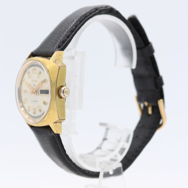 Vintage Elgin Golden TV Men's Automatic Wristwatch A.Schild 1916 Gold Tone Date