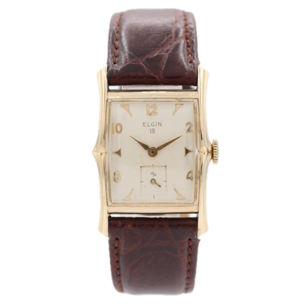 Vintage Elgin 5737G Balboa 19 Jewel Men's Mechanical Wristwatch 681 USA 10k GF