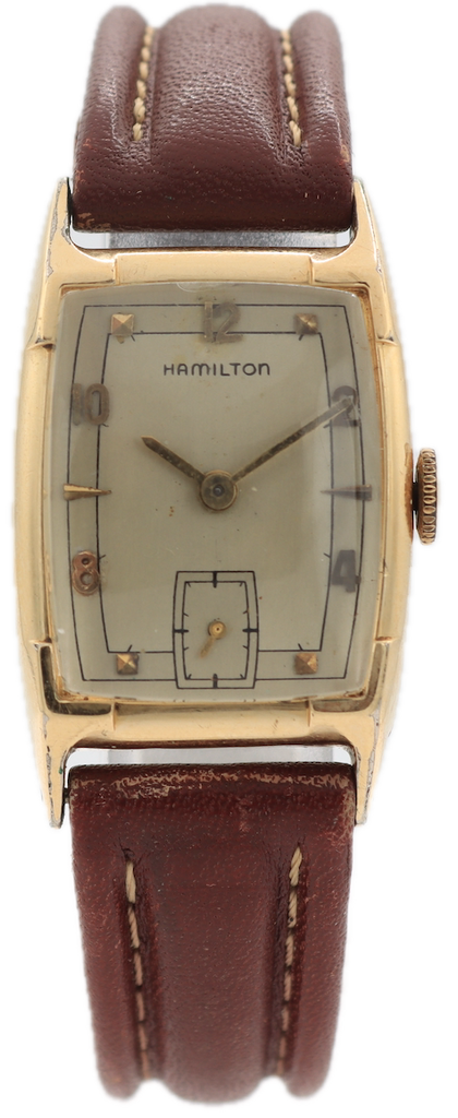 Vintage Hamilton Stuart Men's Mechanical Wristwatch 982 USA 14k Gold Filled