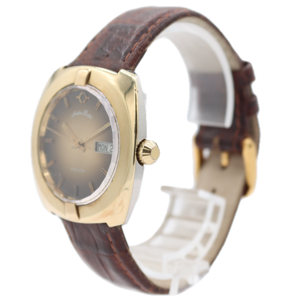 Vintage Andre Pailet Vacuum Day Date Men's Automatic Wristwatch Swiss Two Tone