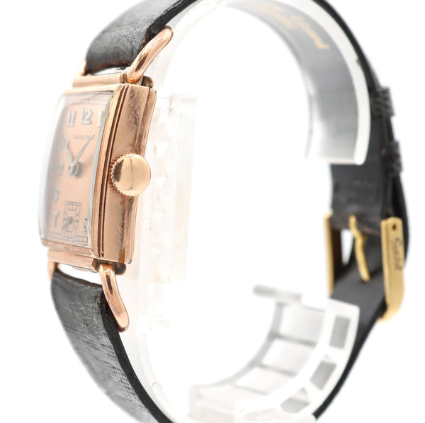 Vintage Hamilton Brandon Men's Mechanical Wristwatch 980 10k GF Rose Gold Tone