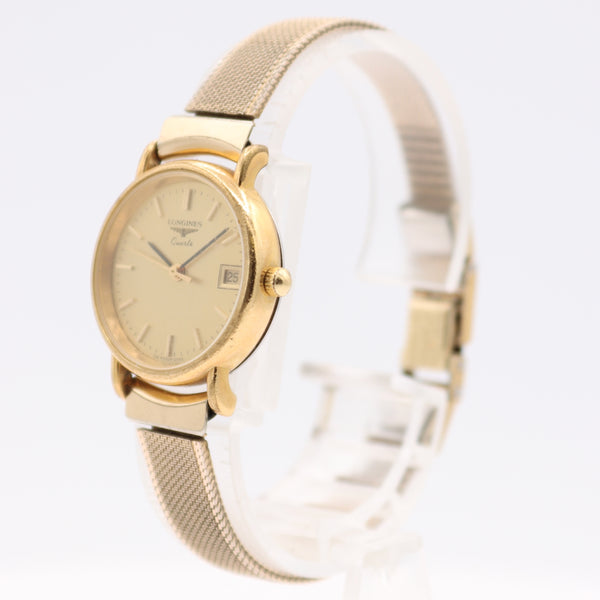 Vintage 23.5mm Longines Presence Ladies Quartz Wristwatch L152.4 Gold Plated