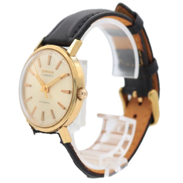 Vintage 35mm Bulova Aerojet 17 Jewel Men's Automatic Wristwatch 11 ALAC Steel