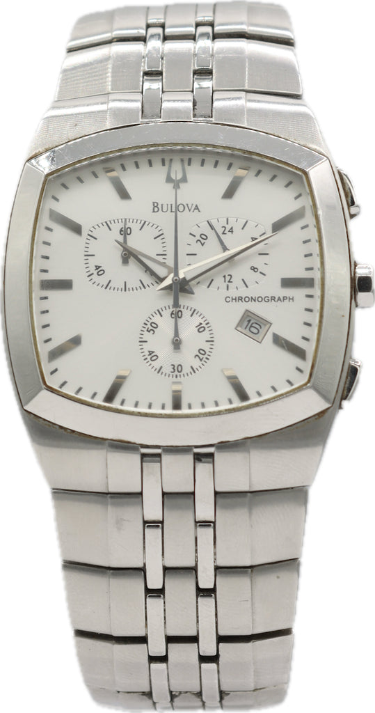 38mm Bulova C864029 Chronograph Men's Quartz Wristwatch Stainless Steel