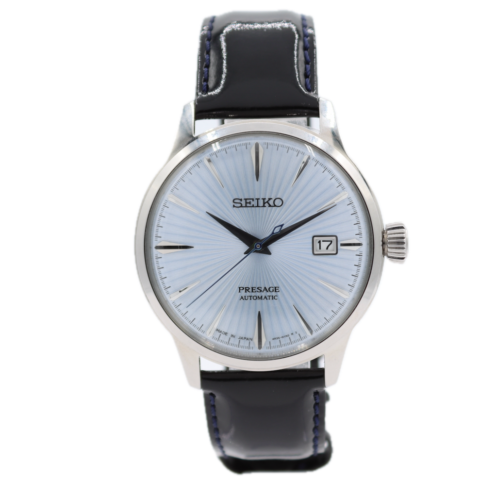 40.5mm Seiko SRPE19 Presage Date Men's Automatic Wristwatch 4R35B Japan W/ Box