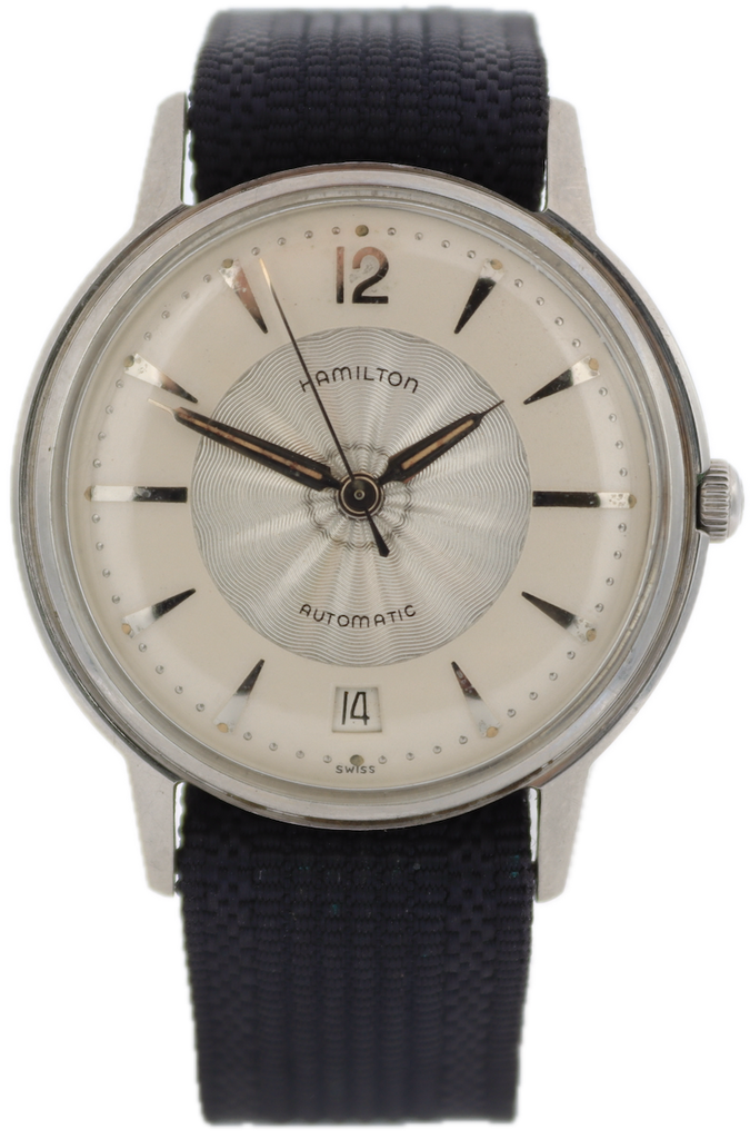 Vintage Hamilton Concentric Bullseye Men's Automatic Wristwatch Swiss Steel