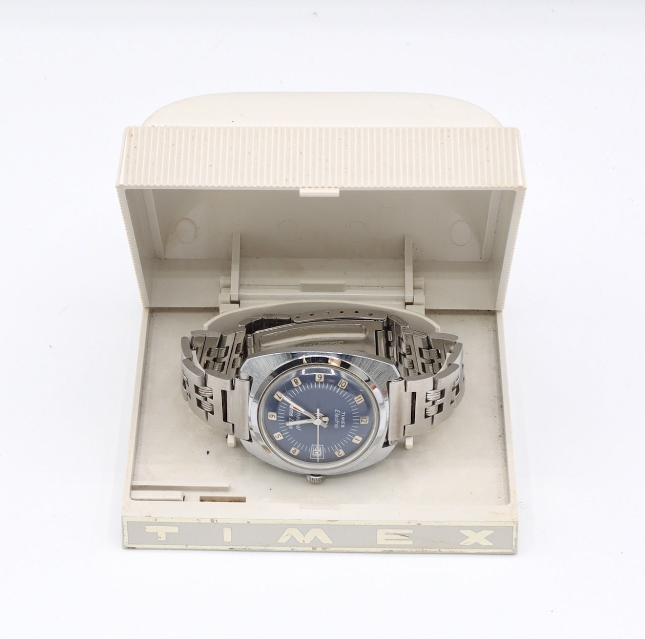 Vintage 36mm Timex Time Zone Men's Electric Wristwatch