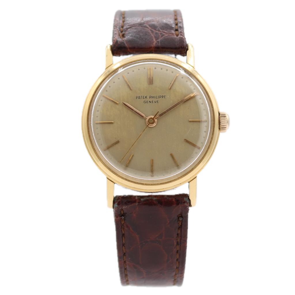 Vintage Patek Philippe 3423 Calatrava Men's Wristwatch 27SC Swiss 18k Gold