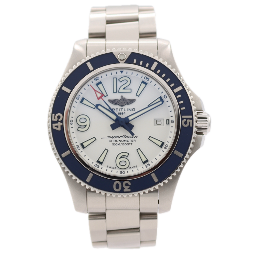 42mm Breitling SuperOcean II 42 Men's Automatic Wristwatch Swiss Steel W/ Kit