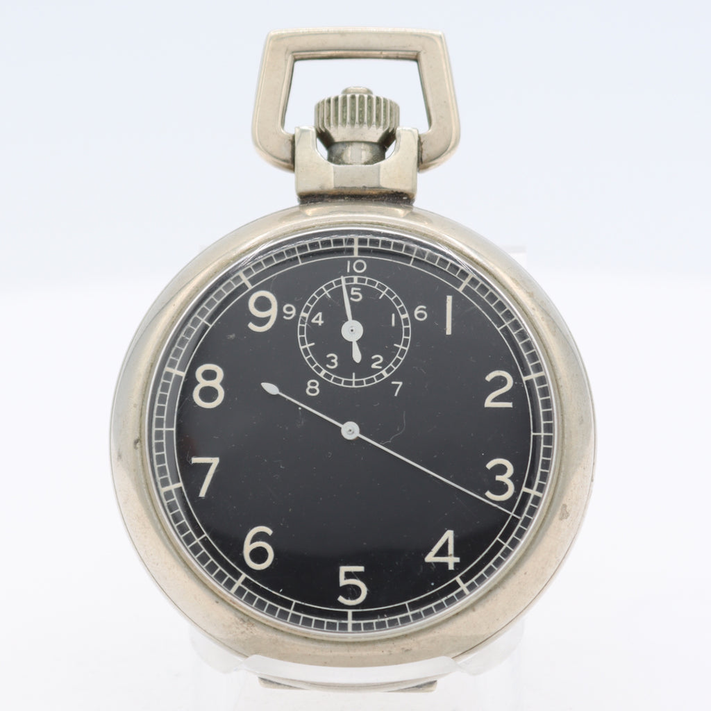 Antique 16s 1943 Elgin Jitterbug Type A-8 15J Pocket Watch 582 WW2 Nickel USA