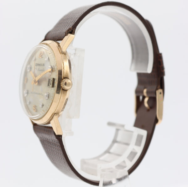 Vintage 31mm Bulova Diamond Dial 30 Jewel Men's Automatic Wristwatch USA 10k GF