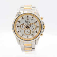 マザーオブパール★BULOVA 腕時計 角型 日本未発売 ゴールド Bulova Marine Star Men's Quartz Chronograph Wristwatch Japan