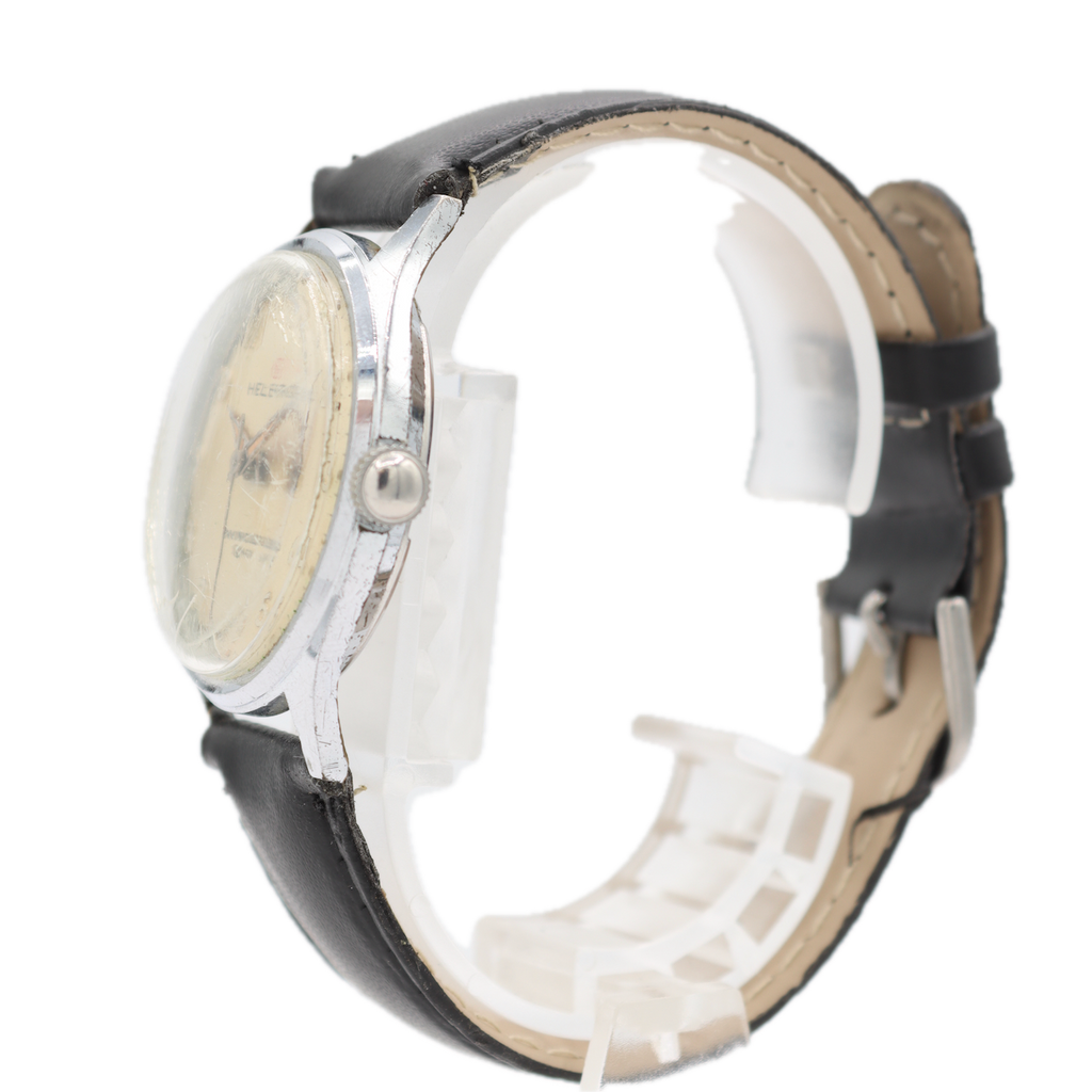 Vintage Helbros Men's Mechanical Wristwatch M-112 Stainless and