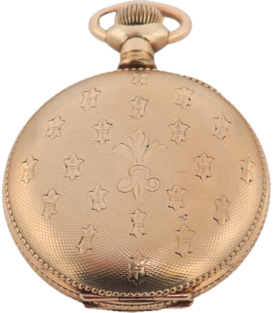 Antique 0s 1907 Waltham Beaded 13 Jewel Hunter Pocket Watch 161