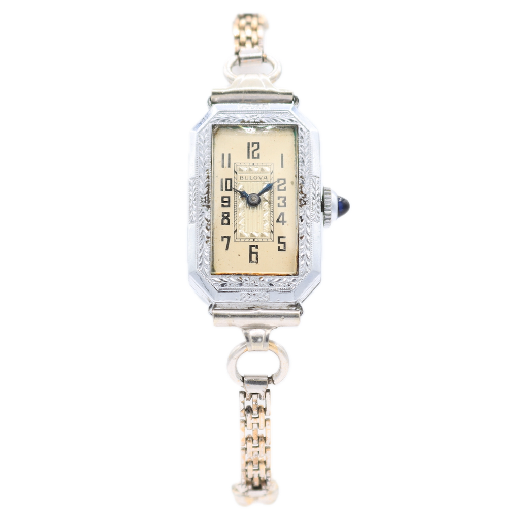 Vintage 17mm Bulova Baroness Ladies Mechanical Wristwatch 6AF 14k GF Runs