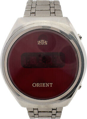 Vintage Orient Touchton Men's Digital LED Wristwatch G680109A-40 CA Steel w Band