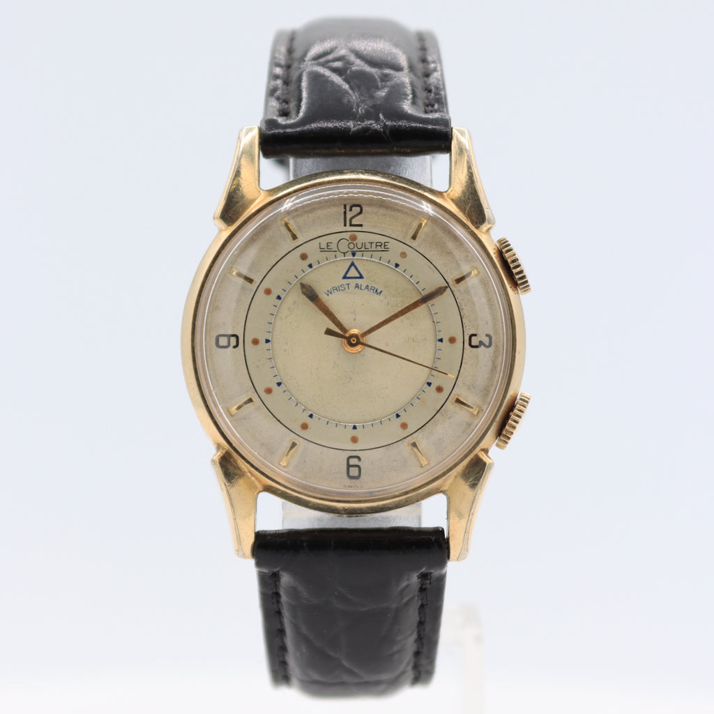 Vintage 32mm LeCoultre 2052-1 Wrist Alarm Men's Mechanical Alarm Wristwatch 814