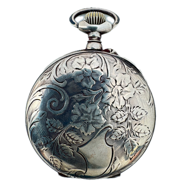 Antique Unbranded Cylinder Escapement Pocket Watch Sterling Silver France