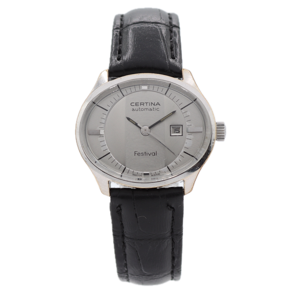 Vintage 30.5mm Certina Festival Men's Automatic Wristwatch 17-351 Chrome Plated