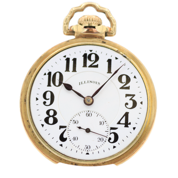 Antique 16s 1923 Illinois 21j Mechanical Railroad Pocket Watch Bunn Special