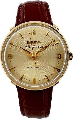 Vintage 33mm Bulova President 23 Jewel Men's Mechanical Wristwatch 10kGoldFilled