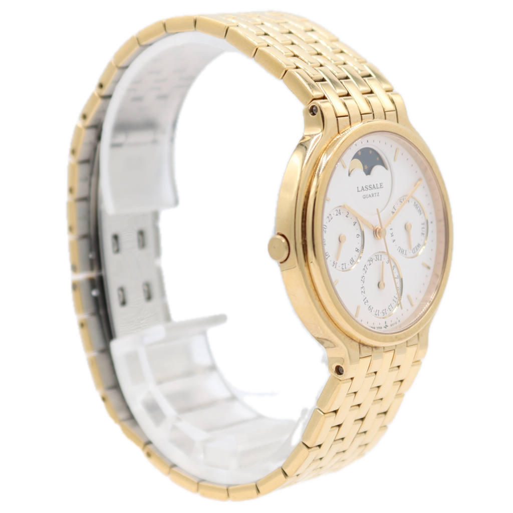 34mm Lassale 7F69-6029 Moonphase Triple Date Men's Quartz