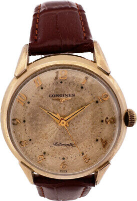 Vintage Longines 2346-SW Men's Automatic Wristwatch 19AS 10k GF w Guilloche Dial