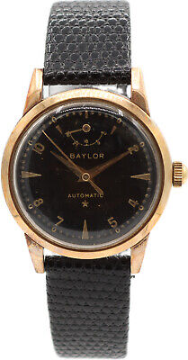 Vintage 33mm Baylor Power Reserve 17 Jewel Men's Wristwatch AS 1382 Gold Capped