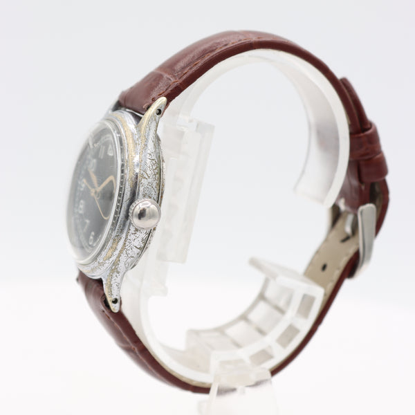 Vintage Bulova Military Style Men's Mechanical Wristwatch USA Steel & Chrome