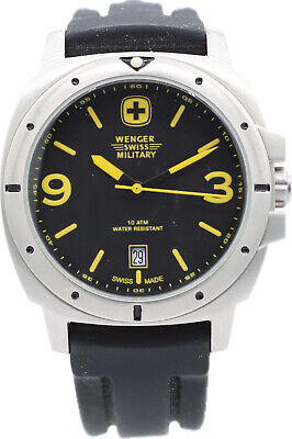 43mm Wenger 79364 Expedition Swiss Military Men's Quartz Wristwatch Steel